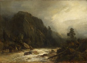 Mountain landscape with torrent